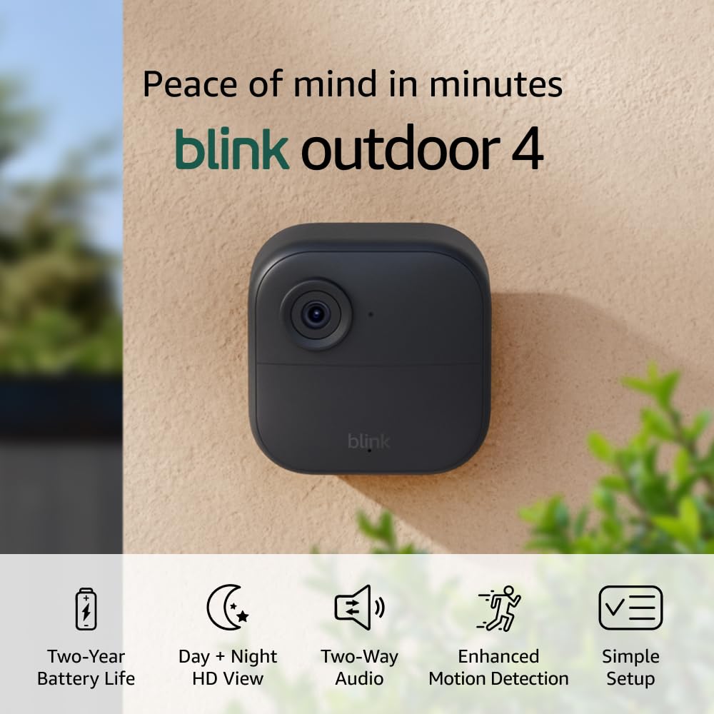 Blink Outdoor 4 (3-Cam) + Mini – HD Smart Security Kit